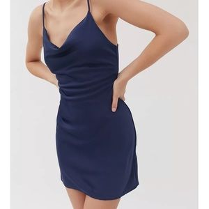 UO Mallory Cowl Neck Slip Dress